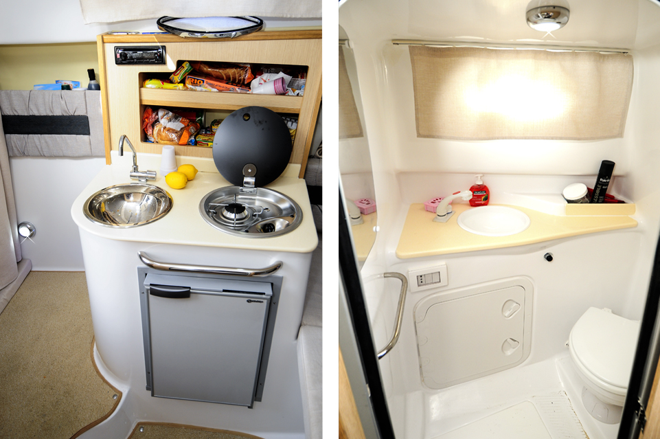 Saver 750 Cabin kuhinja - toileta